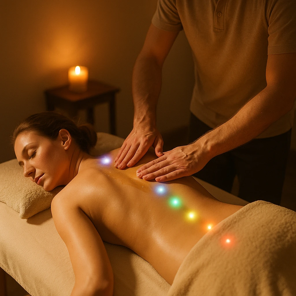 massage-chakras-equilibrage-energie Massage Abhyanga : détente et harmonisation des chakras