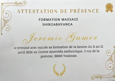 Formation Massage Shiro Abhyanga